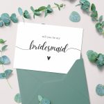 Asking Bridesmaid Card Template Printable Will You Be My | Etsy For Will You Be My Bridesmaid Card Template