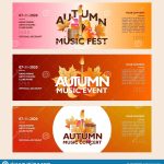 Autumn Music Banner Template Collection For Event, Concert, Festival In Event Banner Template