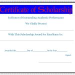 Award Certificate Template - Excel Word Template pertaining to Scholarship Certificate Template Word