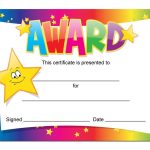 'Award' Certificates – 16 X A6 Cards, Schools,Teachers, Kids, Rainbow For Star Award Certificate Template