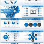 Awesome Blue High Tech Large Data Cloud Computing Ppt Template For Intended For High Tech Powerpoint Template