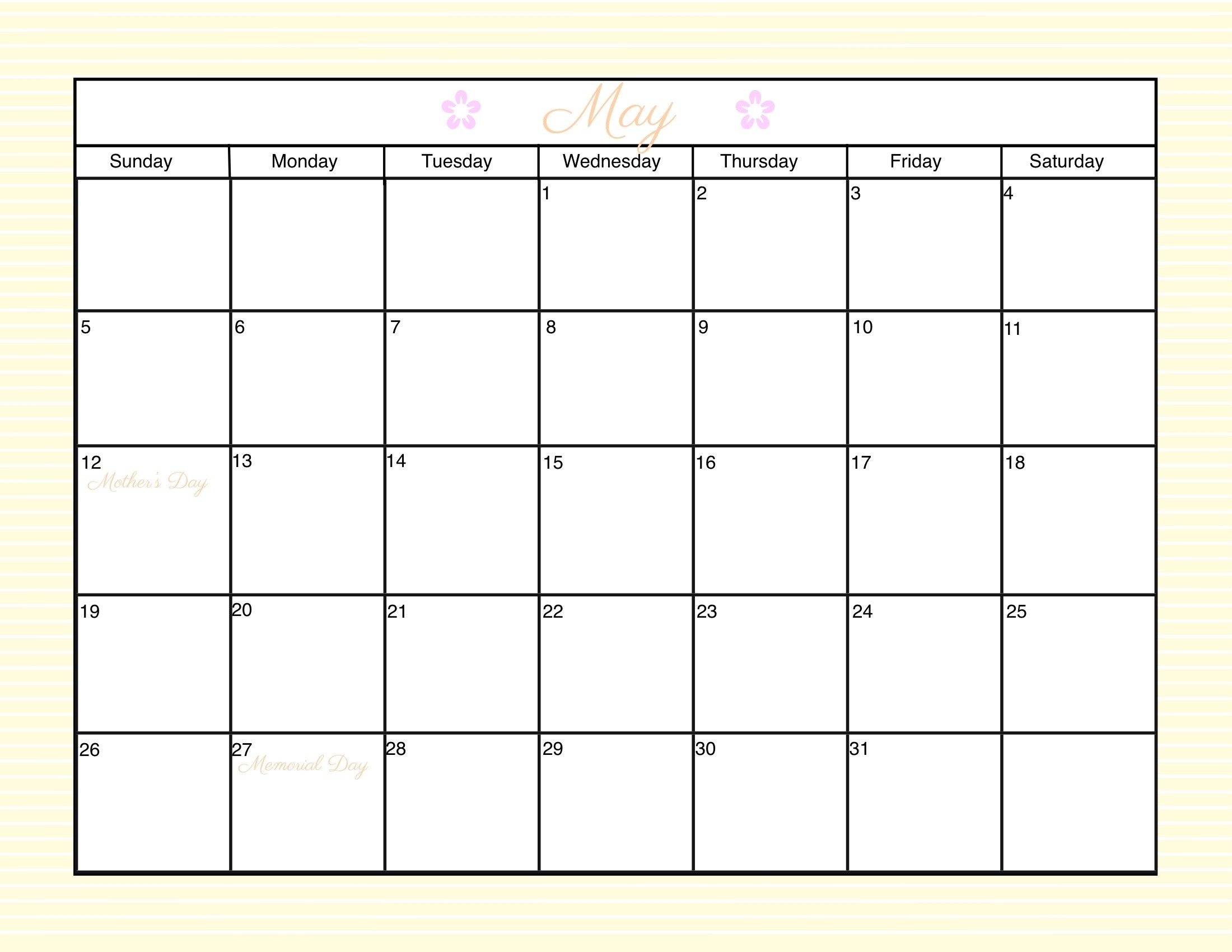 Awesome Printable Calendars Com | Free Printable Calendar Monthly With Blank Calender Template