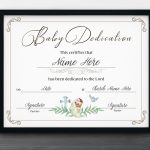 Baby Dedication Certificate Template Girl Baby Dedication | Etsy India within Baby Dedication Certificate Template