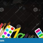 Back To School Education Banner Template With Colorful School Supplies with Classroom Banner Template