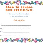 Back To School Gift Certificate Template (Stationary Style) Regarding Kids Gift Certificate Template