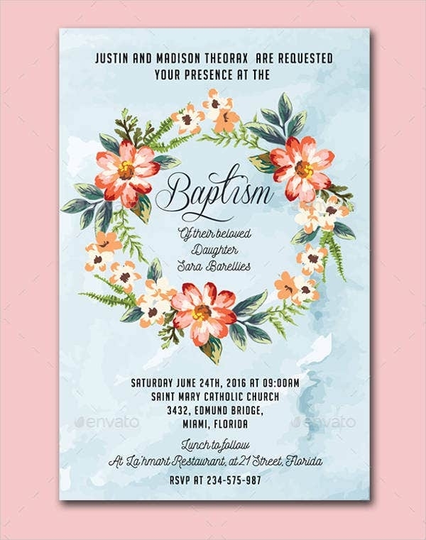 Baptism Invitation Templates – 9+ Free Psd, Vector Ai, Eps Format With Regard To Baptism Invitation Card Template