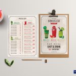 Bar Drink Menu Design Template In Psd, Word, Publisher Pertaining To Cocktail Menu Template Word Free