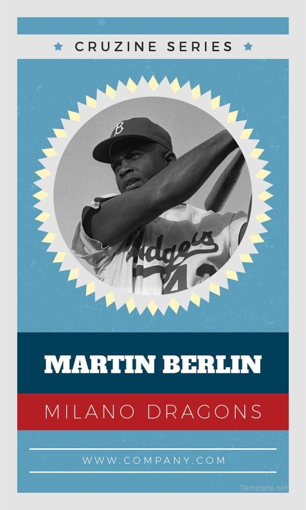Baseball Card Template Word For Baseball Card Template Microsoft Word