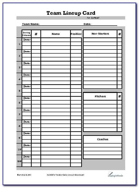 Baseball Lineup Card Template Excel - Cards : Resume Examples #Jvdx2Mb8Ov Within Dugout Lineup Card Template