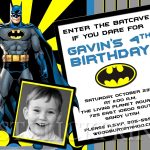 Batman Superhero Birthday Photo Invitation Printable · Just Click Print With Batman Birthday Card Template