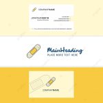 Beautiful Plaster Logo And Business Card Vertical Design Vector Regarding Plastering Business Cards Templates