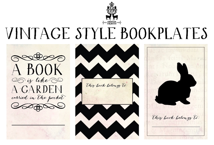 Benign Objects: Piggyback Design: Free Printable Vintage Bookplates For Bookplate Templates For Word