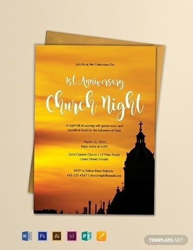 Best Church Invitation – 14+ Examples, Format, Pdf | Examples Within Church Invite Cards Template