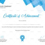 Best Designer Achievement Certificate Design Template In Psd, Word Throughout Word Certificate Of Achievement Template