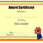 Best Teacher Certificate Templates – Free 10+ Fresh Ideas Regarding Classroom Certificates Templates