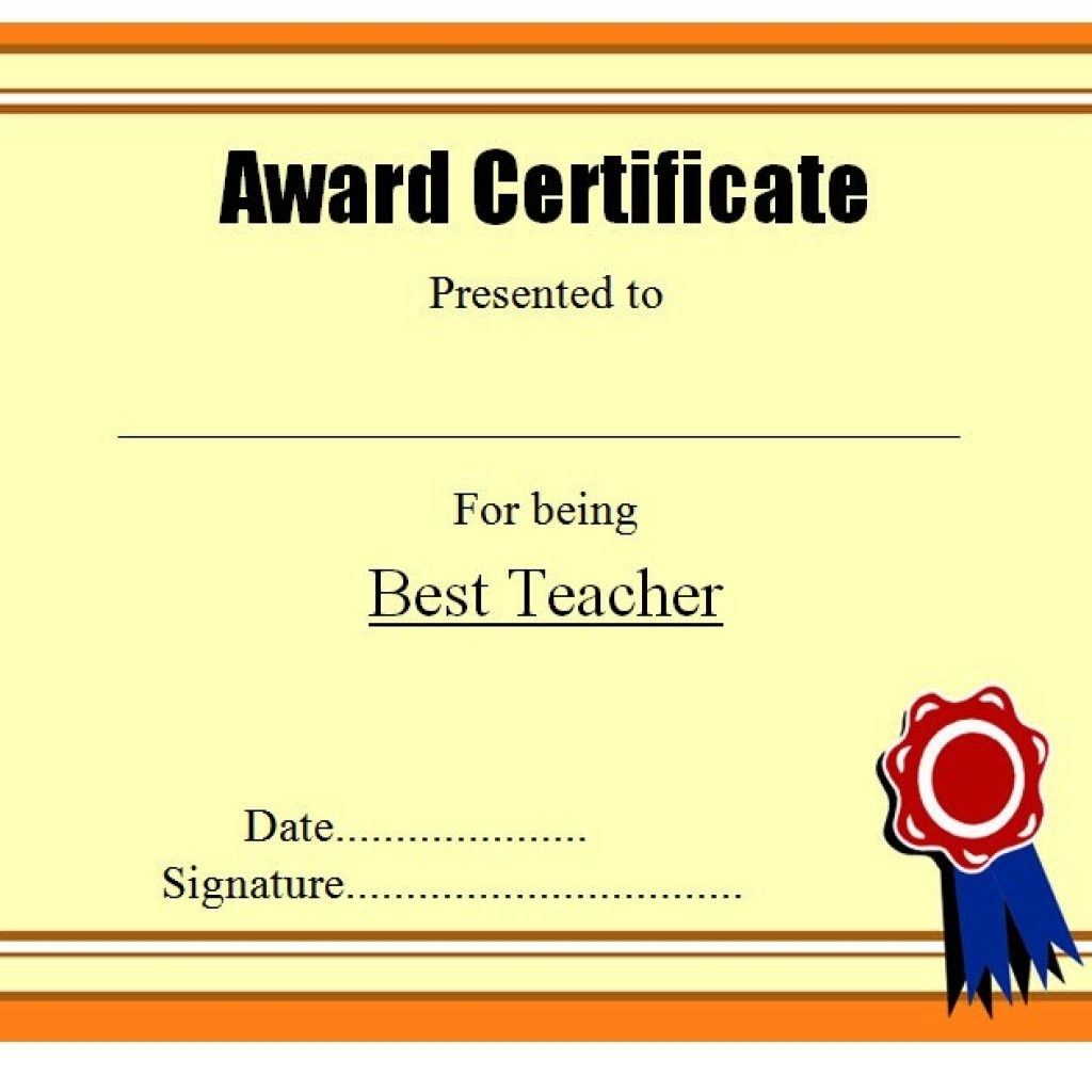 Best Teacher Certificate Templates – Free 10+ Fresh Ideas Regarding Classroom Certificates Templates