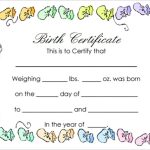 Birth Certificate Templates With Regard To Girl Birth Certificate Template