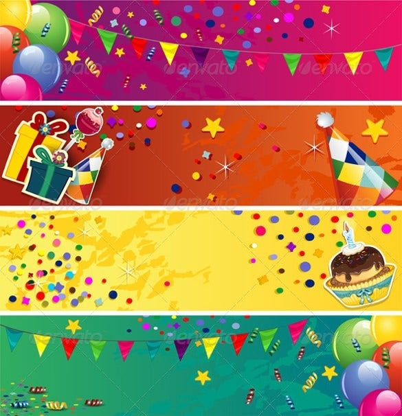 Birthday Banner Template – 19+ Free Psd, Ai, Vector Eps, Illustration Inside Free Printable Happy Birthday Banner Templates