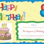 Birthday Gift Certificate Templates – Certificate Templates Throughout Kids Gift Certificate Template