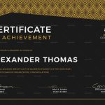 Black Achievement Certificate Design Template In Psd, Word, Illustrator Intended For Word Certificate Of Achievement Template