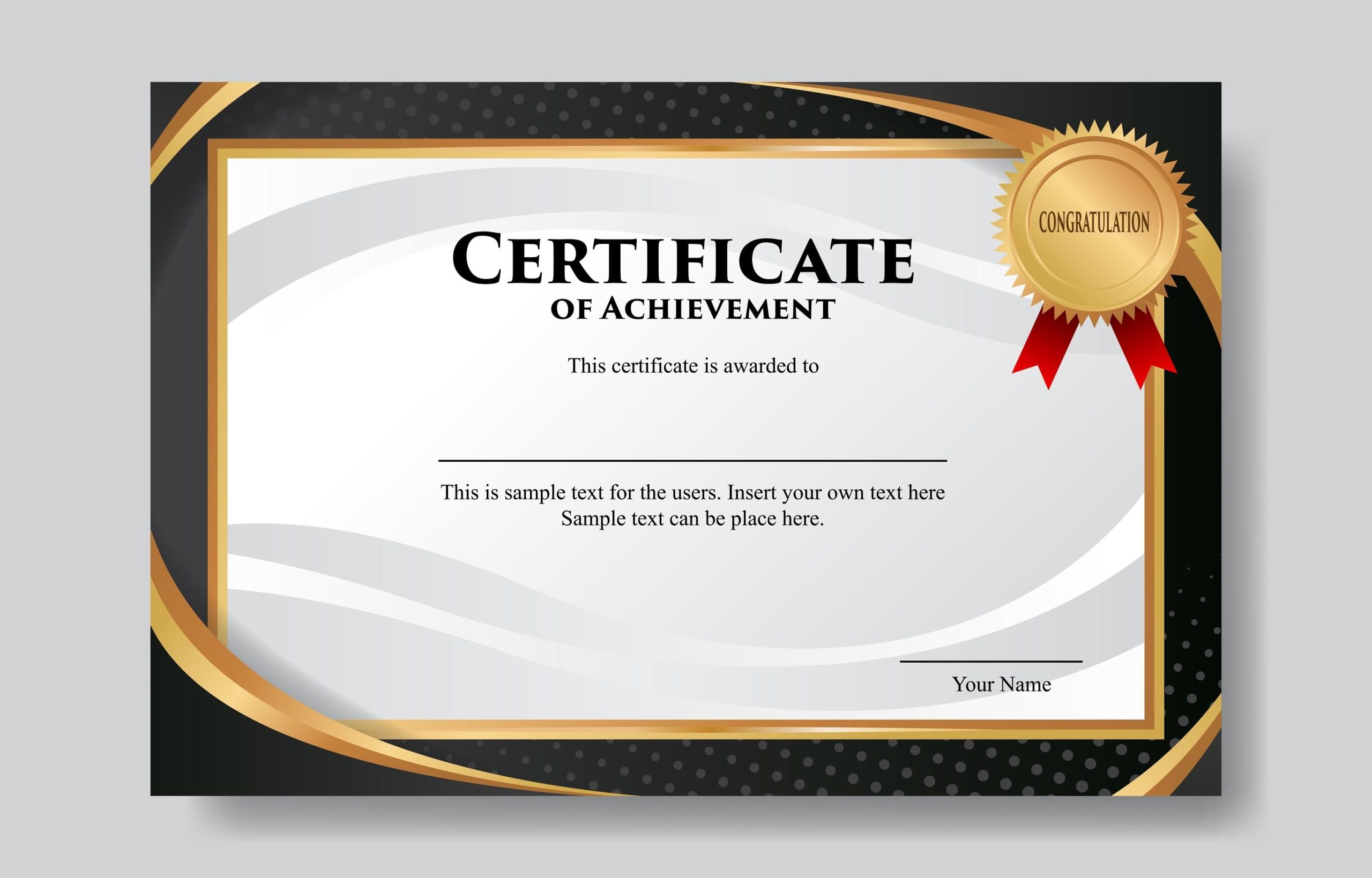 Black Gold Certificate Design Template 2195509 Vector Art At Vecteezy inside Design A Certificate Template