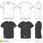 Black White V Neck T Shirt Design Template Stock Vector – Illustration Intended For Blank V Neck T Shirt Template