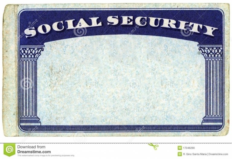 Blank American Social Security Card Stock Photo – Image Of Isolated Within Blank Social Security Card Template