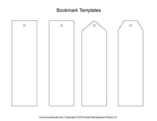 Blank Bookmark Templates - Tim'S Printables In Free Blank Bookmark Templates To Print