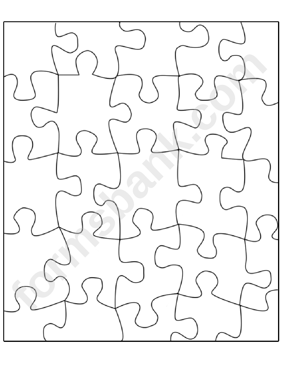 Blank Jigsaw Puzzle Template Printable Pdf Download Regarding Jigsaw Puzzle Template For Word