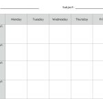 Blank Lesson Plan Calendar Template | Calendar Template Printable within Blank Preschool Lesson Plan Template
