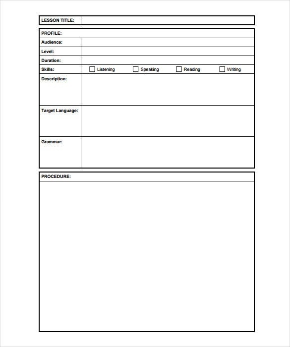 Blank Lesson Plan Template – 16+ Free Pdf, Excel, Word, Google Drive Within Blank Unit Lesson Plan Template