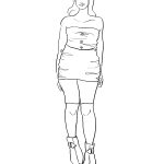 Blank Mannequin Templates Coloring Pages Within Blank Model Sketch Template