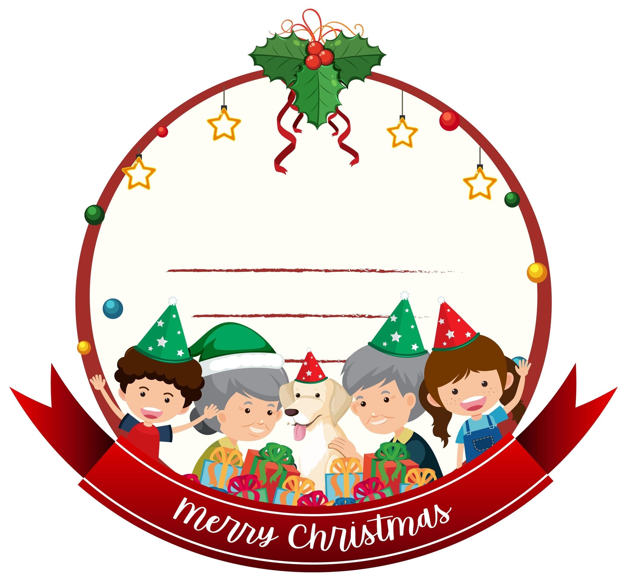 Blank Merry Christmas Card Template 1437556 Vector Art At Vecteezy For Blank Christmas Card Templates Free