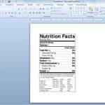 Blank Nutrition Label Template Word | Printable Label Templates In Food Label Template Word