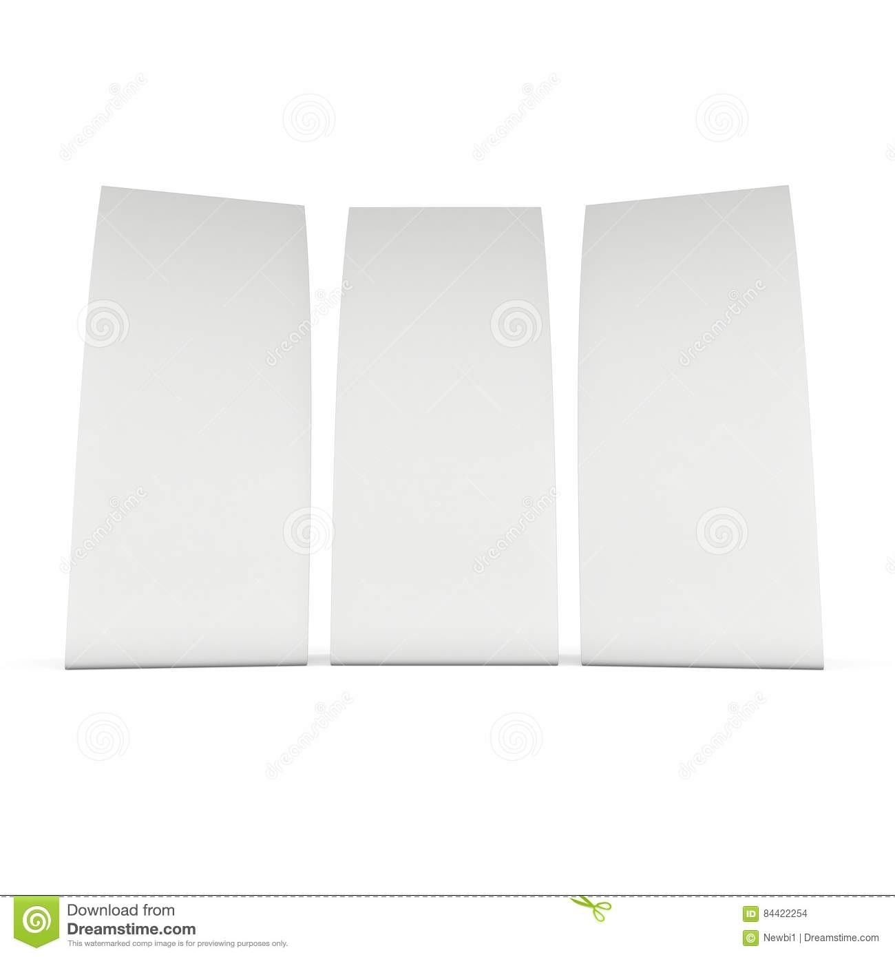 Blank Paper Tent Card. 3D Render. Stock Illustration - Illustration Of Throughout Blank Tent Card Template