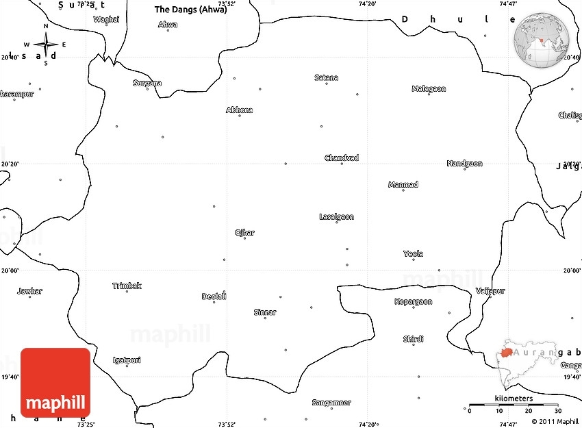 Blank Simple Map Of Nashik Throughout Blank City Map Template