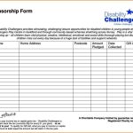 Blank Sponsor Form Template – Sampletemplatess – Sampletemplatess Pertaining To Sponsor Card Template