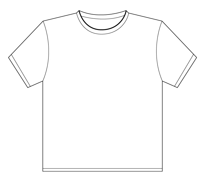 Blank T Shirt Outline – Cliparts.co Pertaining To Blank Tee Shirt Template