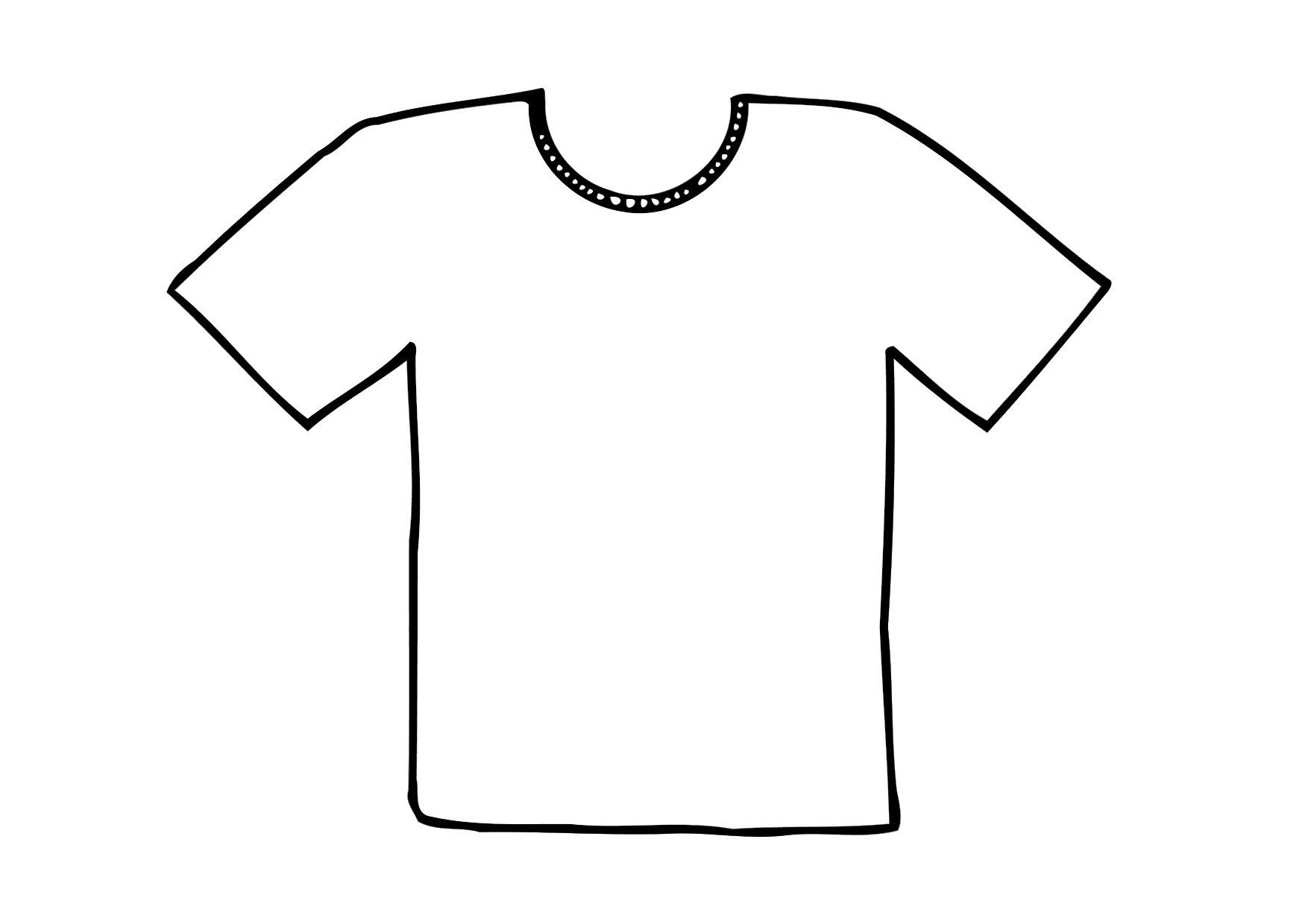 Blank T Shirt Template For Colouring – Clipart Best With Blank Tee Shirt Template