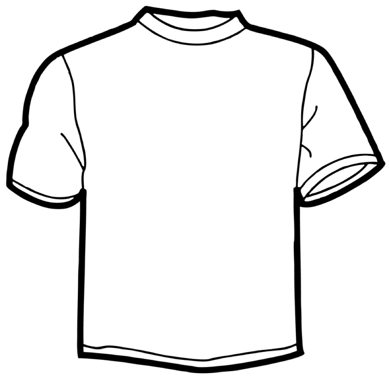 Blank T Shirt Template For Colouring - Clipart Best With Regard To Printable Blank Tshirt Template