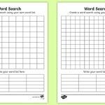 Blank Word Search Template | Printable Literacy Games For Blank Word Search Template Free
