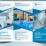 Blue Corporate Tri Fold Brochure Template Free Psd - Graphicsfamily intended for Free Three Fold Brochure Template