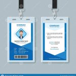 Blue Employee Identity Card Template Stock Vector – Illustration Of In Conference Id Card Template