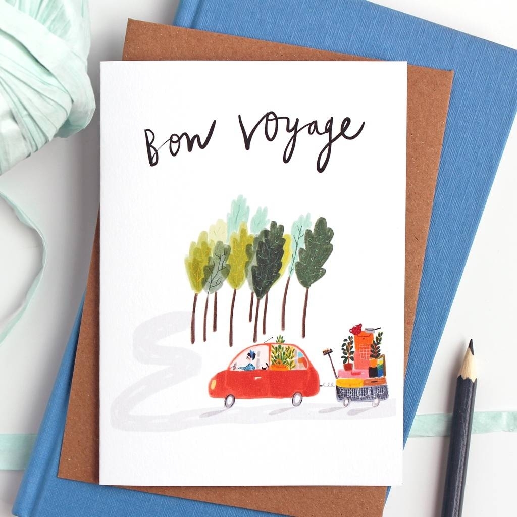 Bon Voyage Card By Katy Pillinger Designs | Notonthehighstreet Within Bon Voyage Card Template