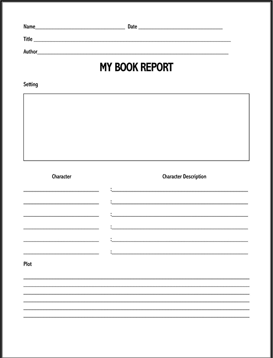 Book Report Template Pdf : First Grade Book Report Template Printable Pertaining To 1St Grade Book Report Template