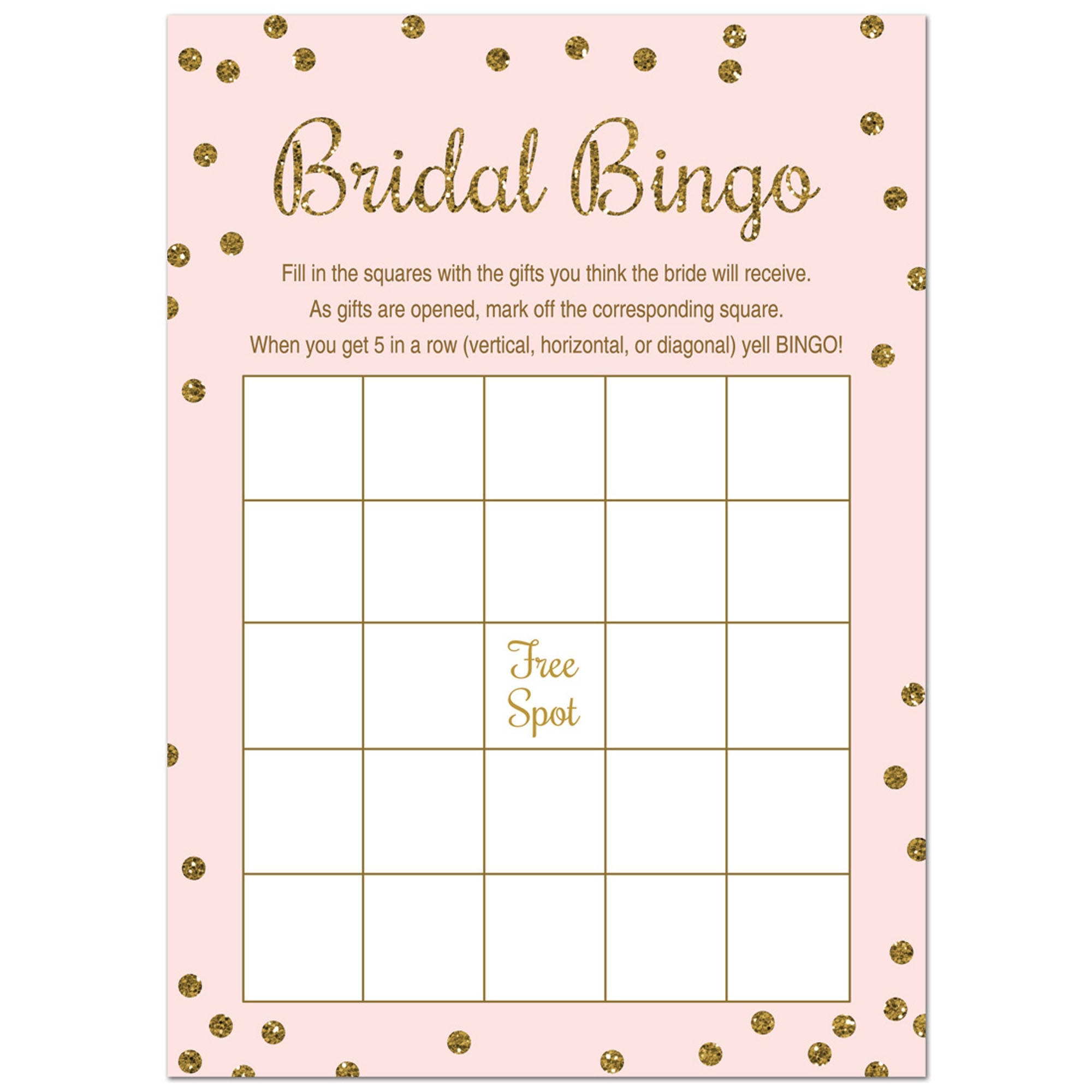 Bridal Shower Bingo Free Printable – Printable Word Searches Pertaining To Blank Bridal Shower Bingo Template