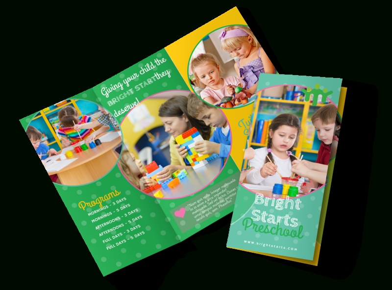 Bright Preschool Tri Fold Brochure Template | Mycreativeshop In Tri Fold School Brochure Template