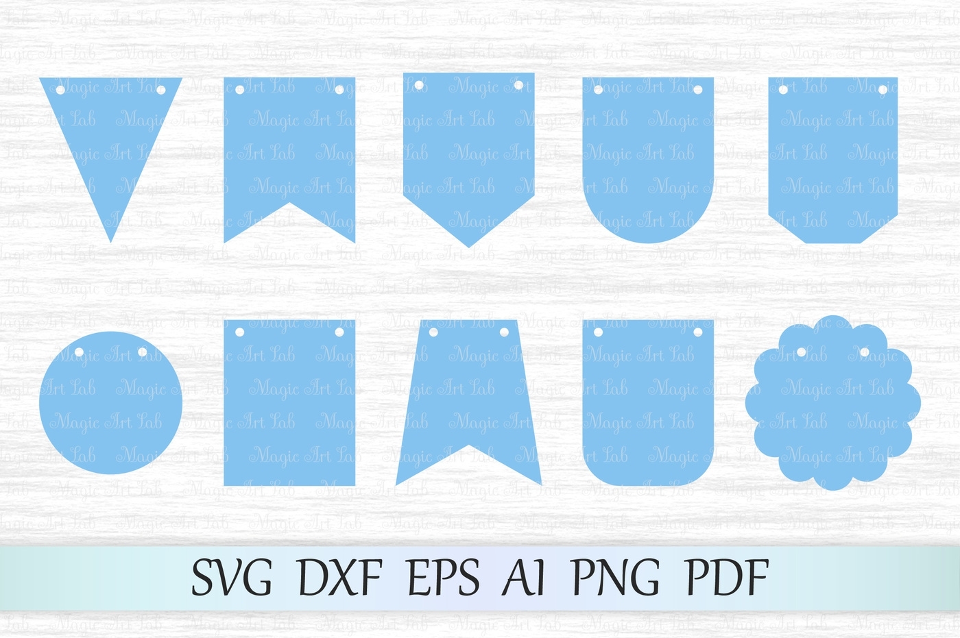 Bunting Banners Graphic By Magicartlab · Creative Fabrica Regarding Banner Cut Out Template