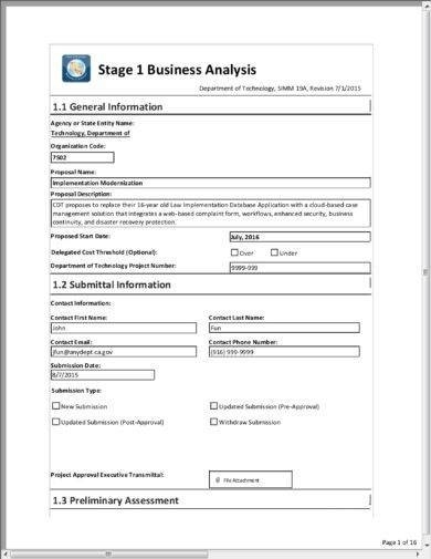 Business Analysis Report Examples – 23+ In Pdf | Ms Word | Pages Intended For Industry Analysis Report Template