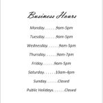 Business Hours Sign/Hours Of Operation Sign Editable And | Etsy Inside Hours Of Operation Template Microsoft Word